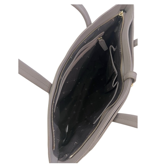 VINCE CAMUTO Leila Gray Driftwood Saffiano Leather Tote Bag - Picture 4 of 14